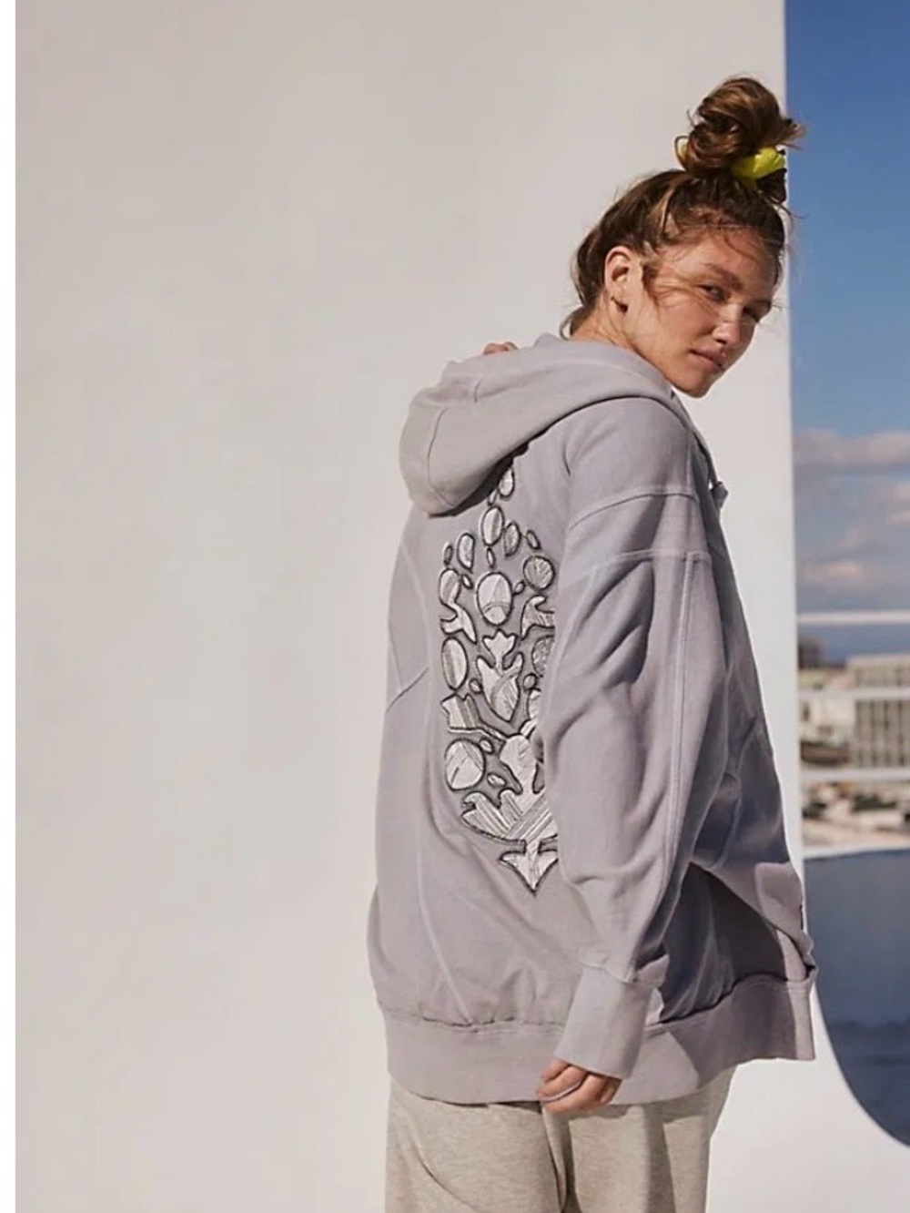 FP Movement Oversized All Your Love Logo Hoodie Size Small